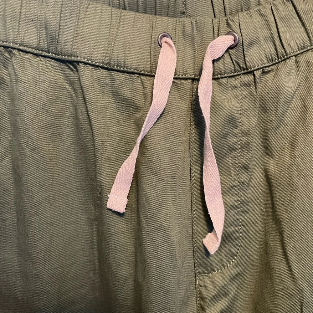 Womens sz L Pact Olivine “Daily Twill” Drawstring mid weight casual work pants - Picture 4 of 5